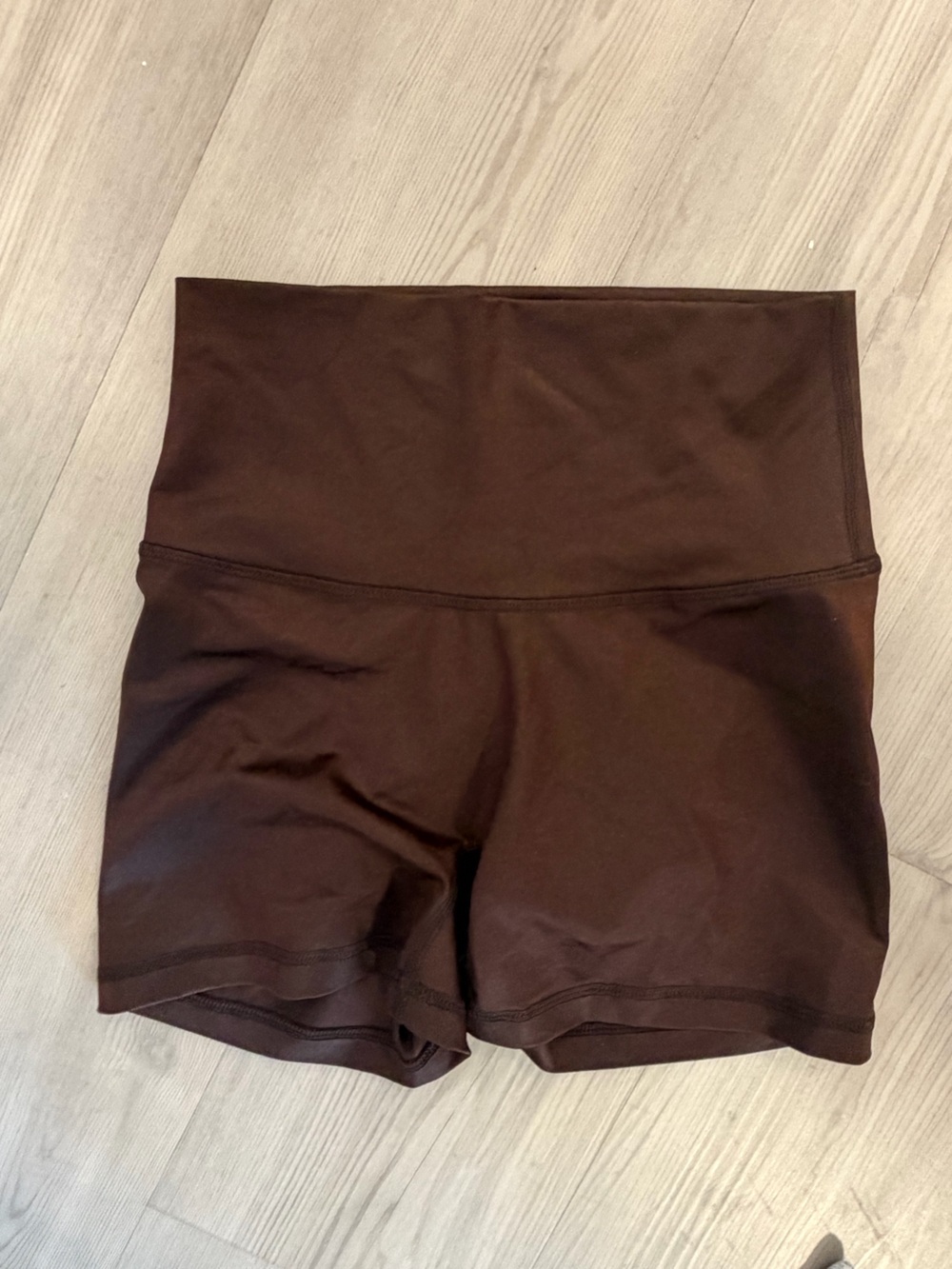 aerie brown high-waist bike shorts